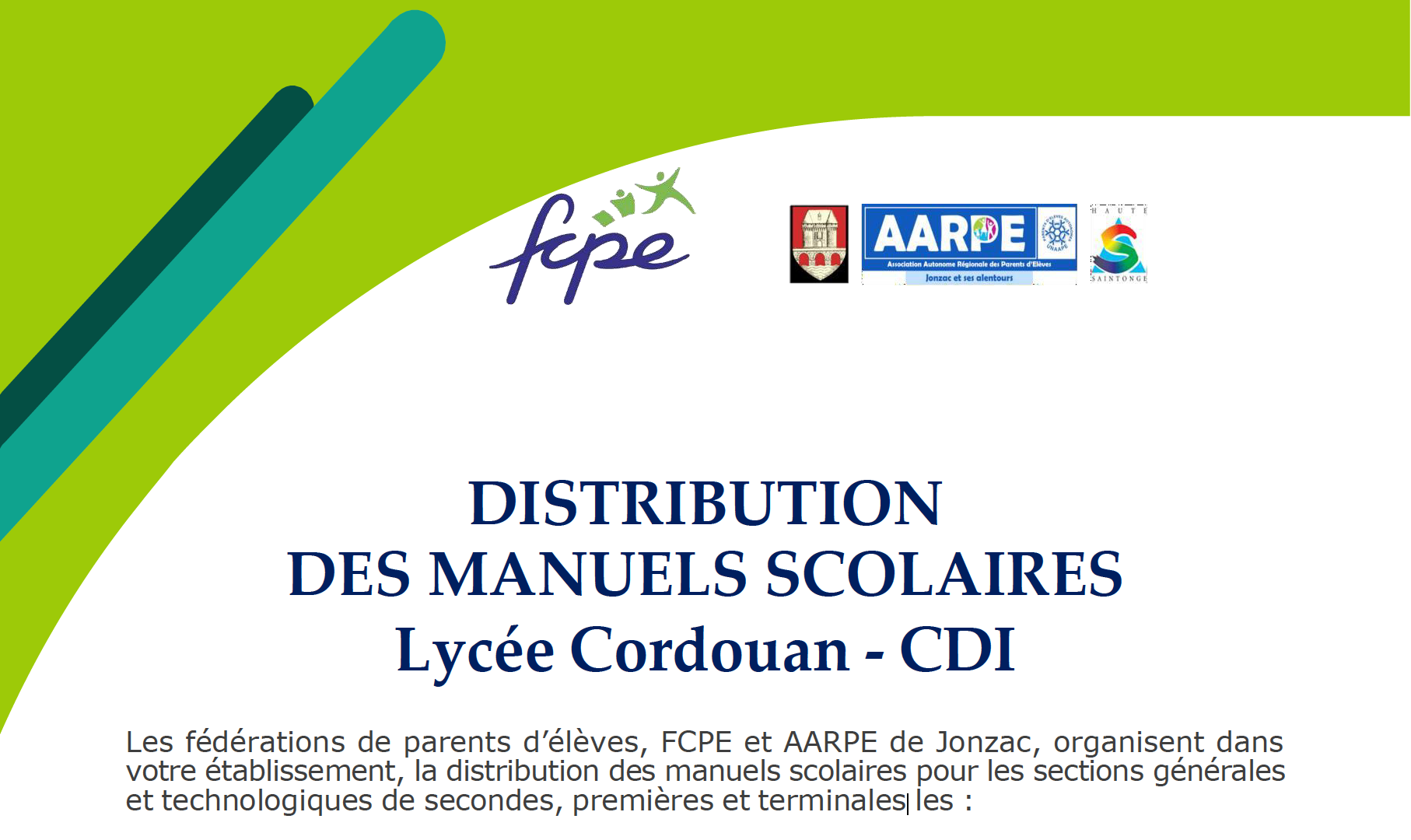 Distribution des manuels scolaires, année 2025/2026